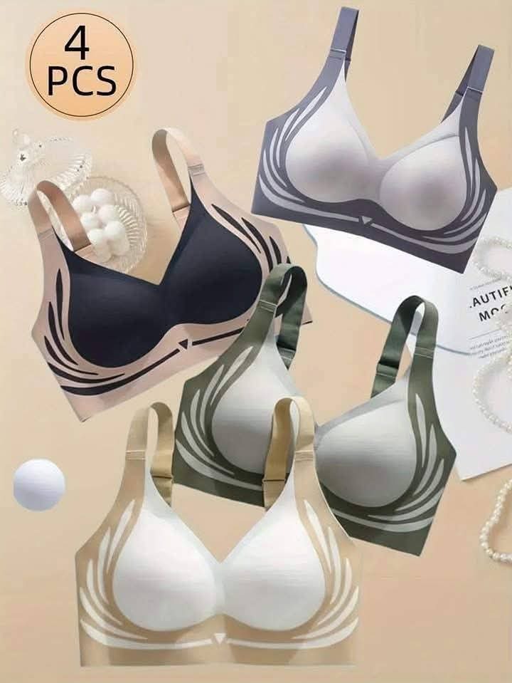 Premium Seamless Breathable Comfort Bra – 80% Nylon + 20% Spandex আল্ট্রা-লাইট রেগুলার ওয়্যার ব্রা - Image 3