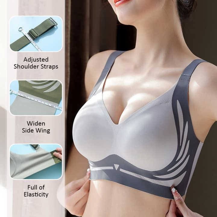 Premium Seamless Comfort Bra – হাই ইলাস্টিসিটি ও ওয়াইড সাইড সাপোর্ট adjustable ডেইলি ওয়্যার ব্রা - Image 2